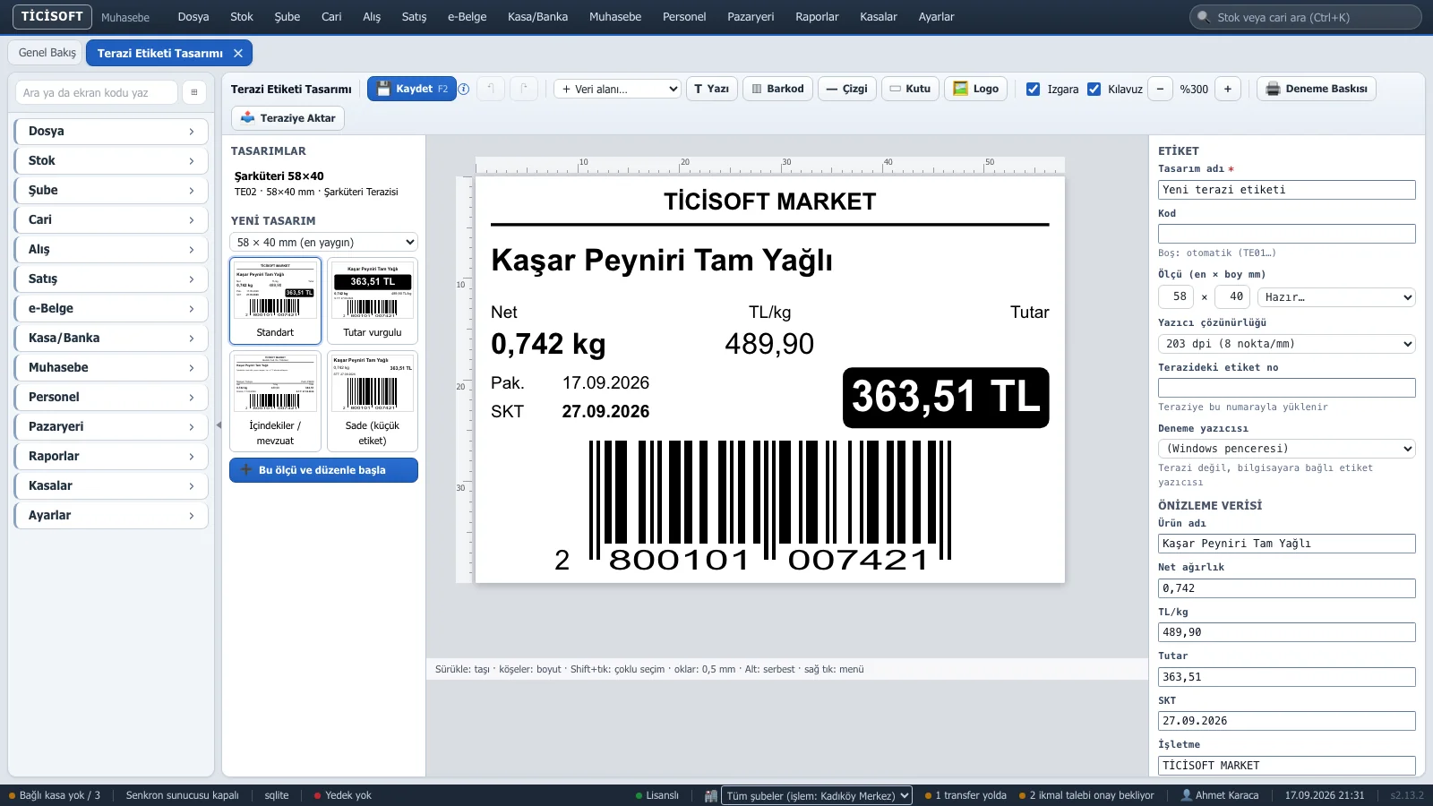Terazi Etiketi Tasarımı ekran görüntüsü