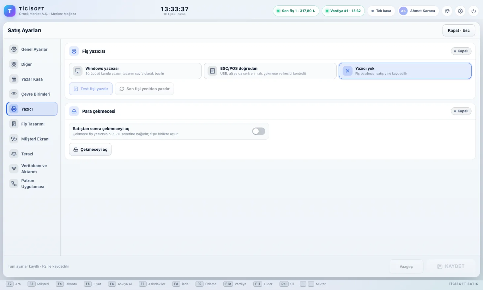 TİCİPOS — Fiş yazıcısı